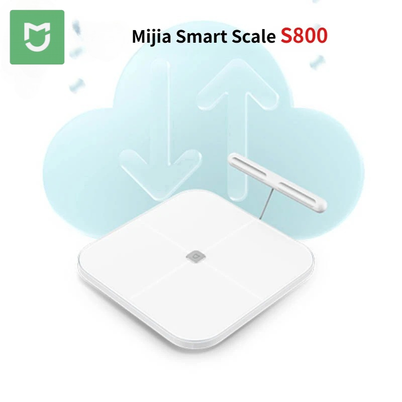 Body Fat Scale Smart - MijiaスマートスケールS800 8電極体脂肪計 デュアル周波数BIA Bluetooth対応 強化ガラス Mijiaアプリ対応