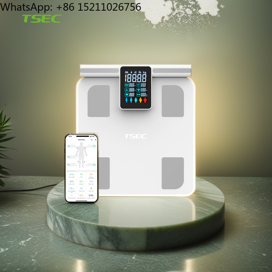 Body Fat Scale Smart - 工場30 ボディデータ8電極スマートスケール インテリジェントデジタルBMI電子体脂肪計 Wi-Fi無料アプリ付き