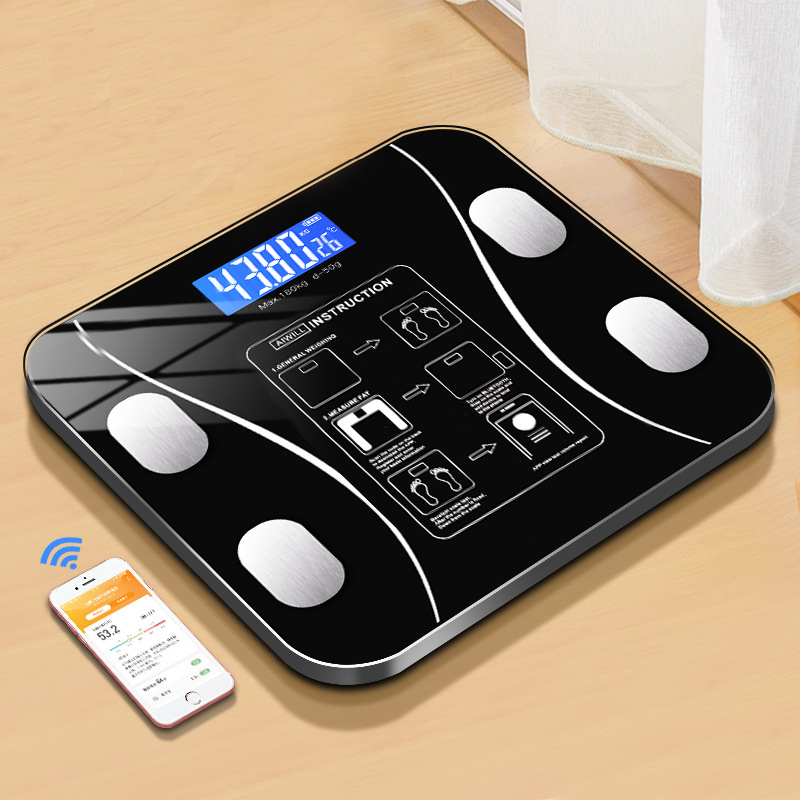 Body Fat Scale Smart - 体脂肪計スマートワイヤレスデジタル体重計体組成分析装置スマートフォンアプリ付きBluetooth対応