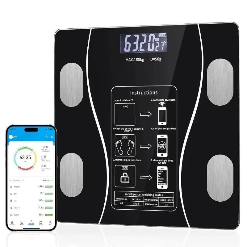 体脂肪計 減量・脂肪減少計 スマートBluetooth脂肪計 - Body Fat Scale Smart のレビューと価格