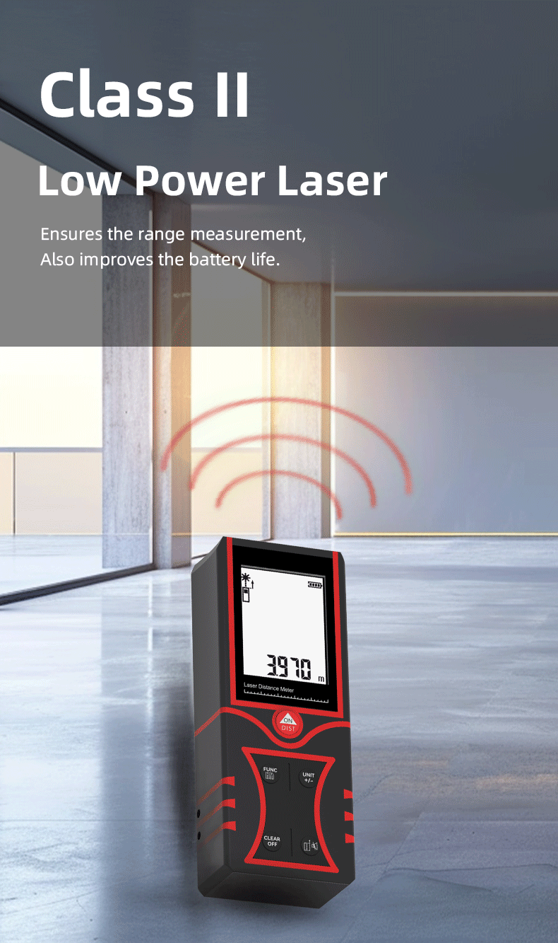 モデルGS-16 工業用赤色レーザーテープメジャー 120m - Laser Distance Measure のレビューと価格