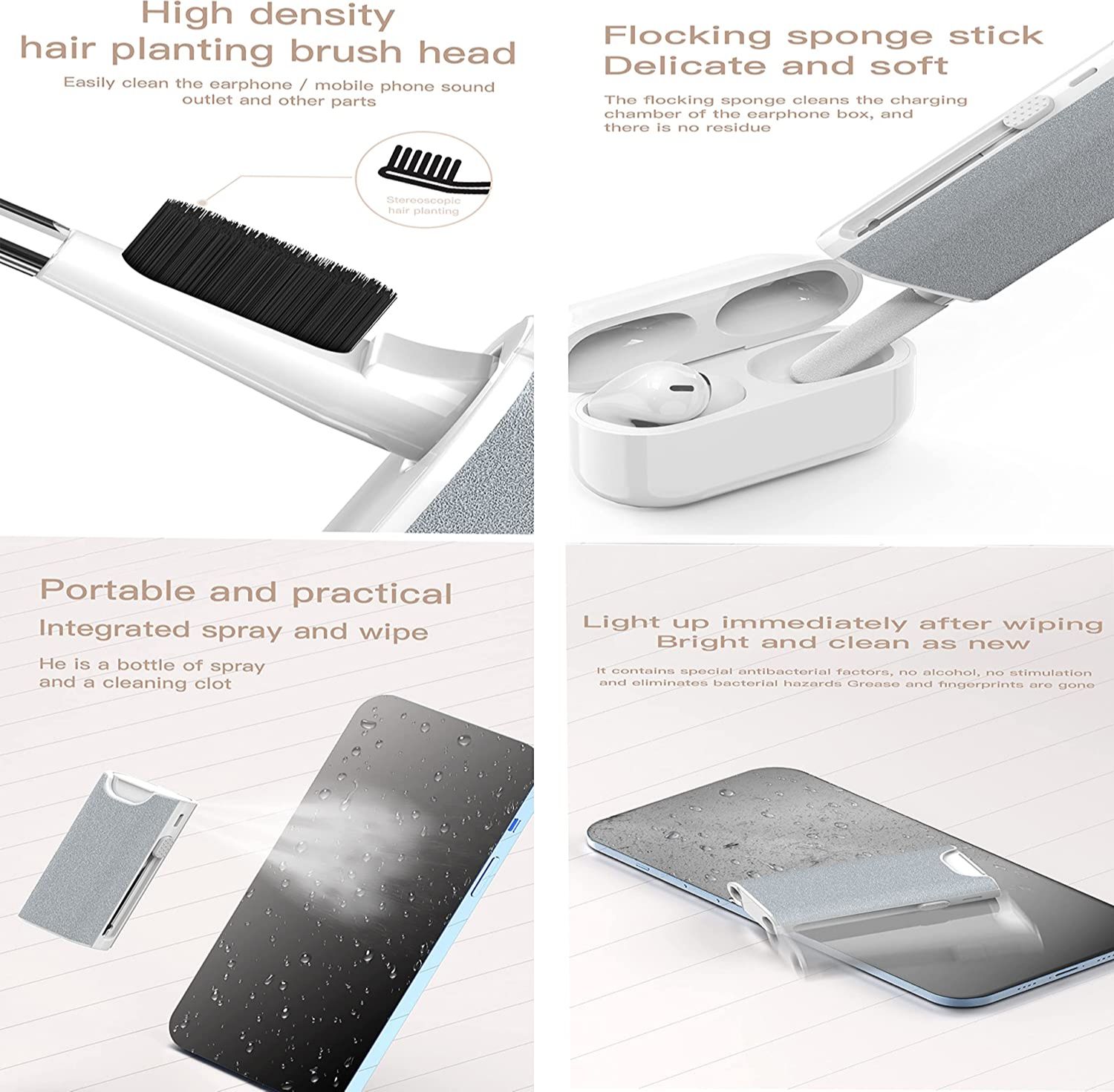 5 in 1 イヤホンクリーナーブラシキットカメラ電話タブレ - Portable Wifi Hotspot のレビューと価格