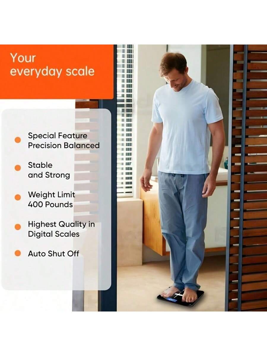 スマート多機能体脂肪＆体重計、強化ガラス製ワイドプラットフォ - Body Fat Scale Smart のレビューと価格
