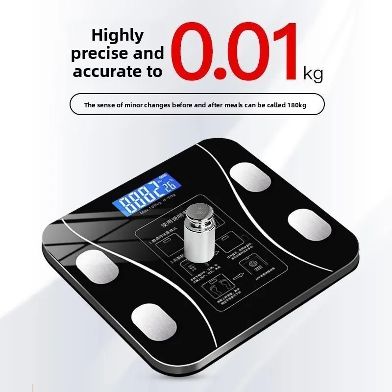 高精度USB充電式スマートデジタル体重計、LEDディスプレイ - Body Fat Scale Smart のレビューと価格
