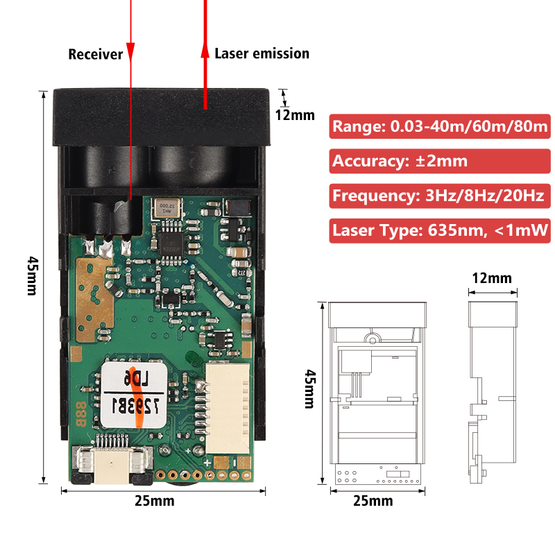 40mグリーンビームレーザー距離計モジュール屋外用レーザーセ - Laser Distance Measure のレビューと価格